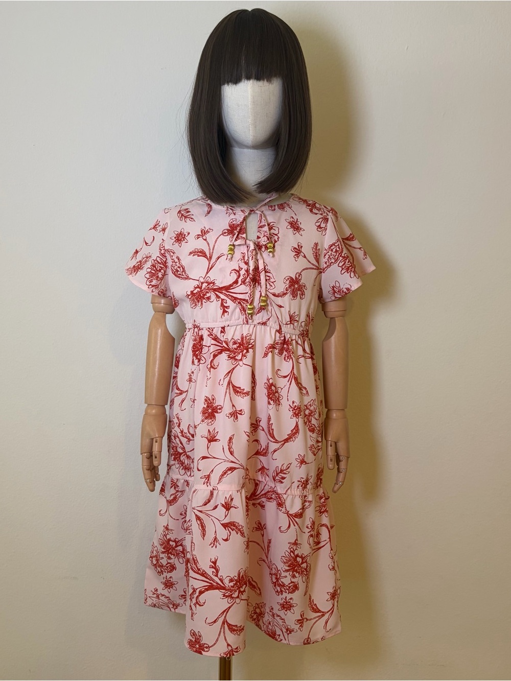 Speed Limit Mph Girls Floral Dress NWT Size 7 Pink Red